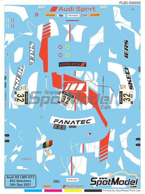 Print Lab Decals Plb2 506595 Marking Livery 127 Scale Audi R8 Lms