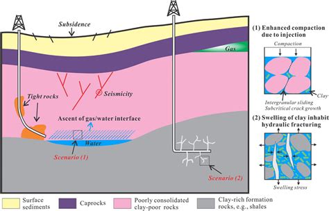 Schematic Illustration Showing The Effect Of Clay Hydration On The