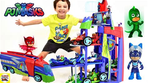 Playing With My New Pj Masks Transforming 2 In 1 Mobile Headquarters Hq To Pj Seeker Youtube