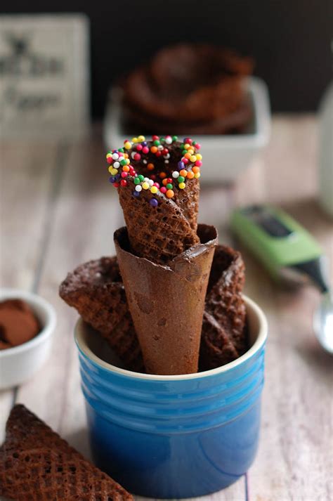 Chocolate Ice Cream In A Waffle Cone