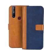 Buy Clickaway Multicolor Faux Leather Back Case Cover For Vivo V