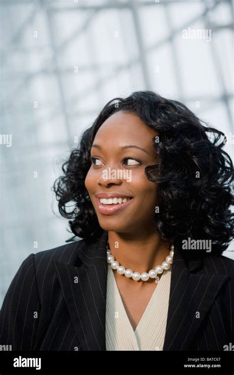 African Businesswoman Smiling Stock Photo Alamy