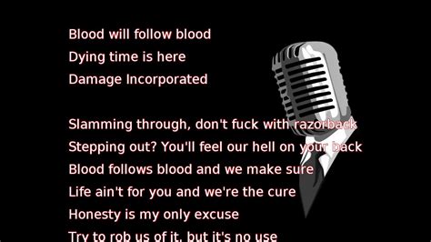 Metallica Damage Inc Lyrics Youtube