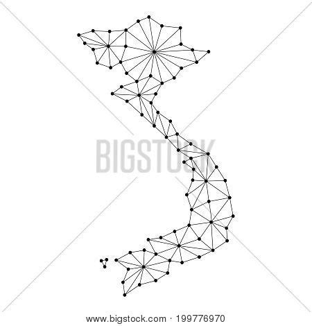 Vietnam Map Polygonal Vector Photo Free Trial Bigstock