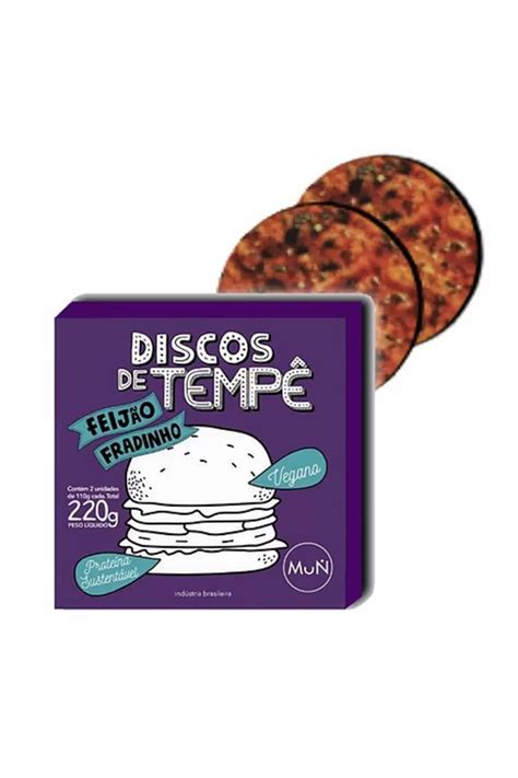 Discos de Tempê de Feijão Fradinho c arroz negro Mun 220g