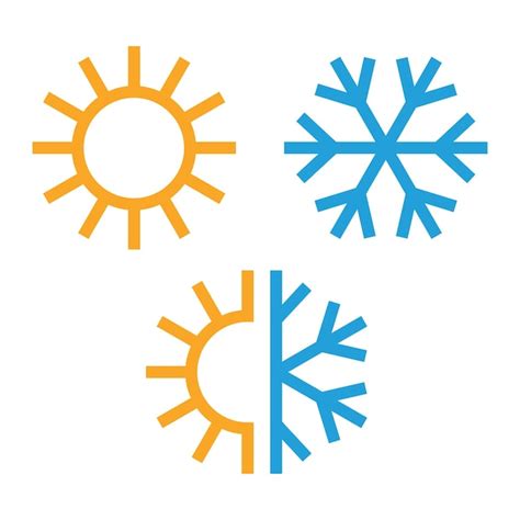 Premium Vector Hot And Cold Temperature Icon