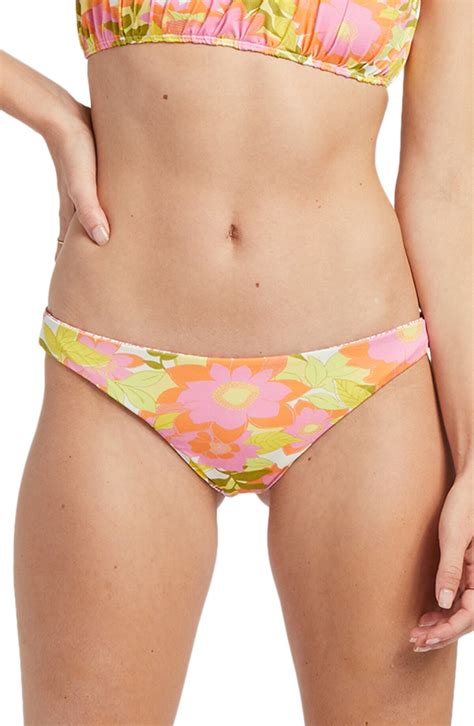 Buy Billabong Summer Folk Reversible Tanga Bikini Bottoms Pink Multi