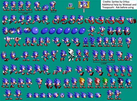 The Spriters Resource Full Sheet View Sonic The Hedgehog Customs Sonic Sonic 1 Beta Style