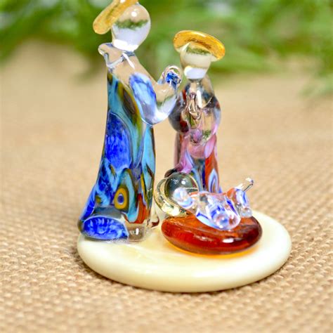 Murano Glass Nativity Scene Made In Italy