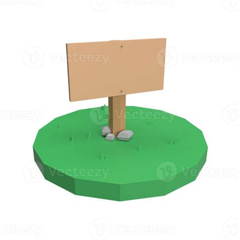 D Sign Board Rendered Object Illustration Png