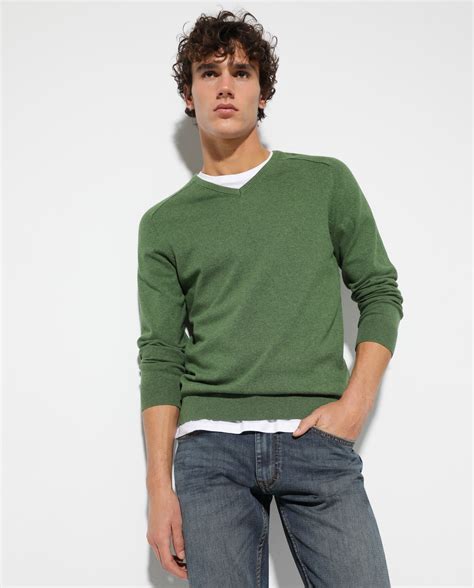 Jersey De Hombre Verde Con Cuello Pico Easy Wear El Corte Ingl S