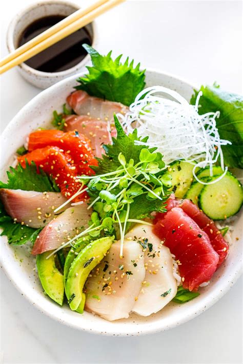 Chirashi Sushi Bowl Feasting At Home