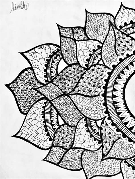 Large Henna Flower - Mira Patel Art - Drawings & Illustration, Flowers ...