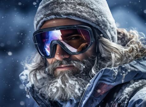 Premium Photo A Skier Wearing Ski Goggles And A Ski Helmet