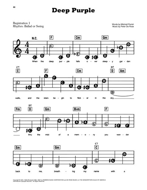 Nino Tempo And April Stevens Deep Purple Sheet Music Notes Download