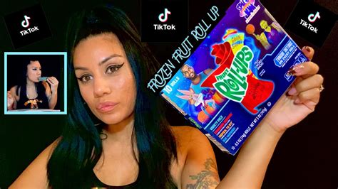 Asmr Frozen Fruit Roll Ups Viral Tik Tok Trend Eating Sounds No