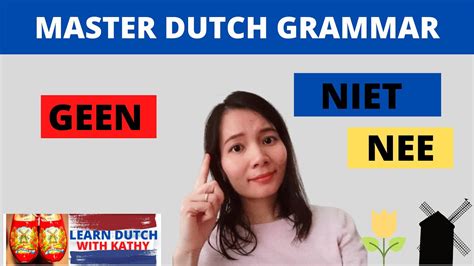 Learn Dutch Grammar Saying No Not Nee Geen Niet Youtube