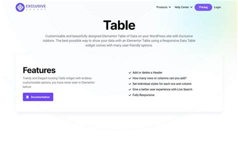 Best Elementor Tables Plugins Updated Bdthemes