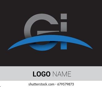 Gi Initial Logo Company Name Colored Stock Vector Royalty Free