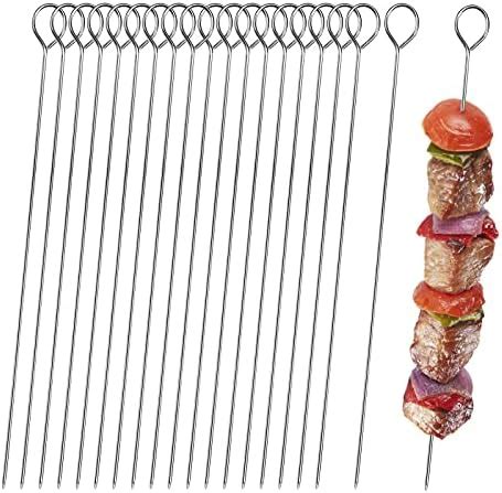 Cm Kebab Skewers Stainless Steel Pcs Metal Bbq Kebab Grill Skewers