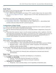 Ch 25 Fluid Electrolyte And Acid Base Homeostasis Notes And Study