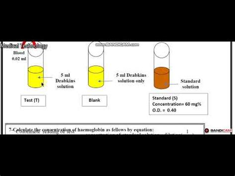 Haematology Hb Drabkin Method Lec2 Part 3 YouTube