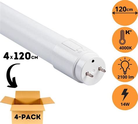 Proventa Longlife LED TL Lampen 120 Cm Incl Starter 4000K T8 G13