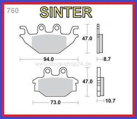 Drive Shop De M Nchen Sinter Bremskl Tze Bremsbel Ge F R Quads Atv