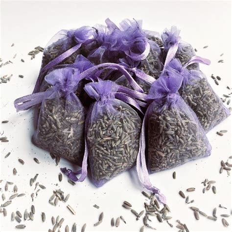 Bags Of Dried Lavender In Small Lilac Organza Bags Real Flower Home