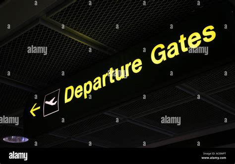 Sign For Departure Gates In Dublin Airport Stock Photo Alamy