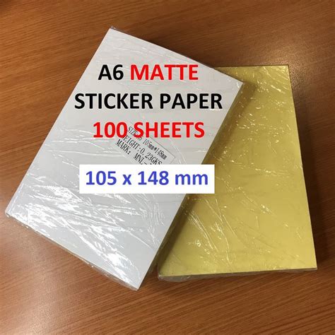 100 Sheets A6 Sticker Paper Matte Waybill 80gsm | Shopee Philippines