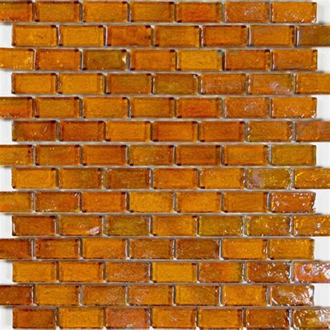 Artistry In Mosaics Poured Series Amber Glass Tile X Gp N