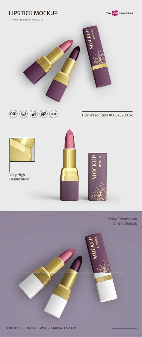 Lipstick Mockup In Psd Free Psd Templates