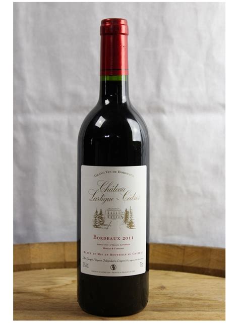 Château Lartigue Cèdres 2011 vin rouge de Bordeaux direct producteur