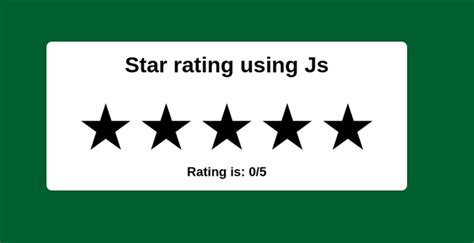 Star Rating Using HTML CSS And JavaScript GeeksforGeeks