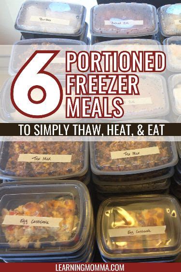 Make Ahead Freezer Meals | 6 Easy Recipes For Individual Portions ...