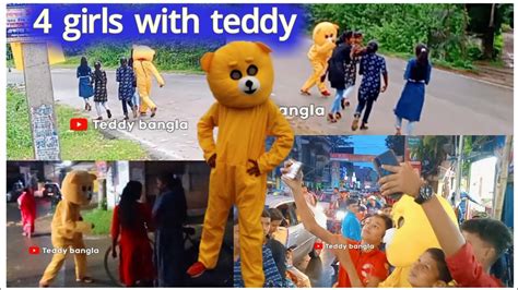 Cute Girls Prank Video😂🤣 Teddy Bear 4 Girls With Teddy😍 Teddy