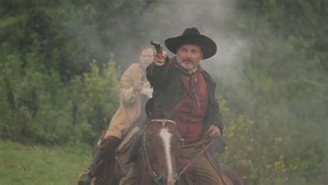 Virginia 2014 Re Enactment Recreation Of Classic Old West 1800s Western Gunfight And