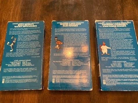 Three Warner Bros Cartoons Golden Jubilee Karat Collection Vhs