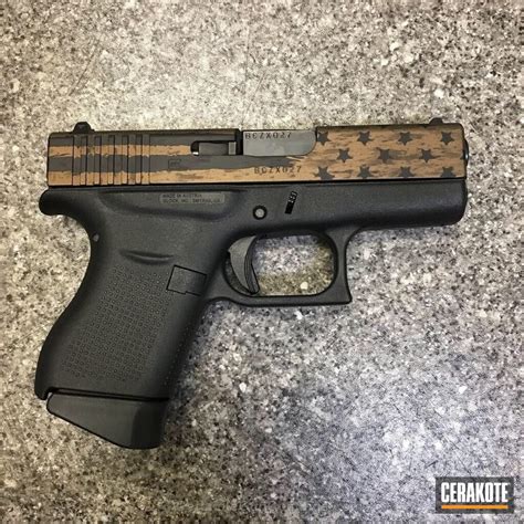 Glock 43 Handgun In An American Flag Finish By Web User Cerakote