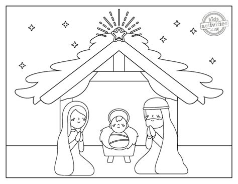 Manger Scene Coloring Pages