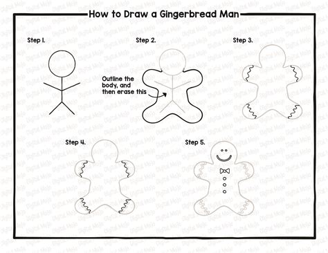 How To Draw A Gingerbread Man Step By Step At Drawing Tutorials