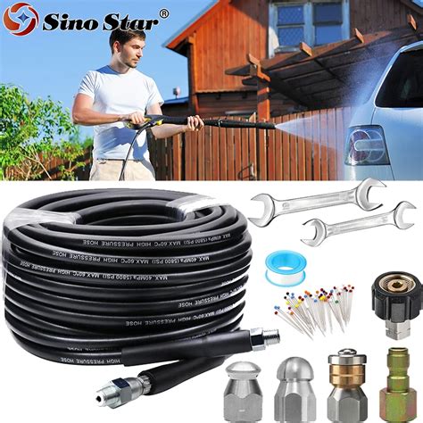 Sewer Jetter Kit 50ft For Pressure Washer 5800psi Drain Cleaner Hose 1