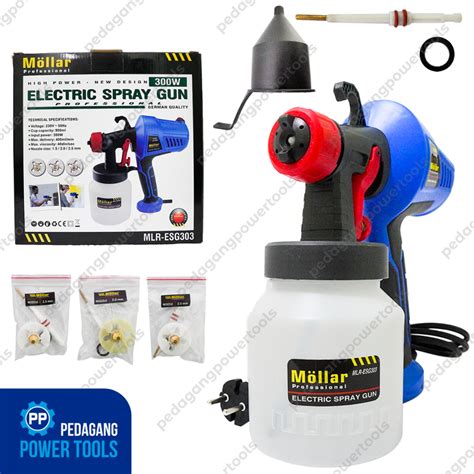 Jual MOLLAR ESG303 Mesin Spray Gun Listrik Alat Semprot Cat Minyak