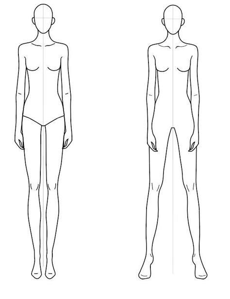 Female Croquis Front And Back