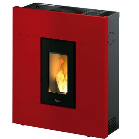 Estufa De Pellet Eco Pasillo Kw Rojo Leroy Merlin