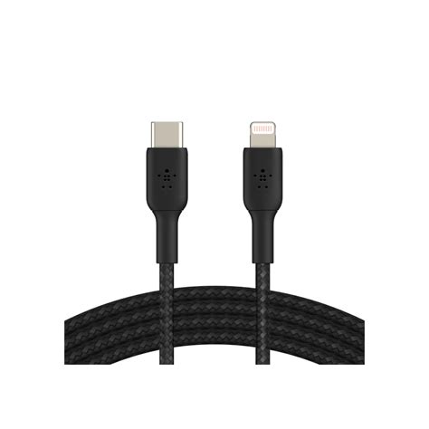 Cable Lightning USB C Trenzado 1m Negro Belkin K Tuin