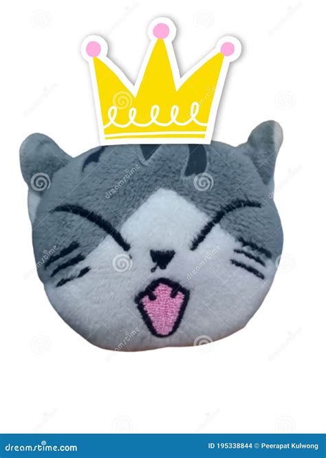 A Picture Of A Kitten Doll Wearing A Yellow Tiara Stock Photo Image