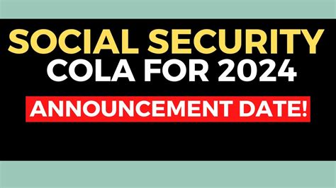 2024 COLA For Social Security ANNOUNCEMENT DATE IS HERE SS