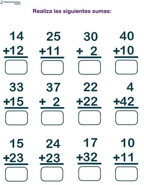 Material Educativo Digital Primero De Primaria Matem Ticas Sumas Con